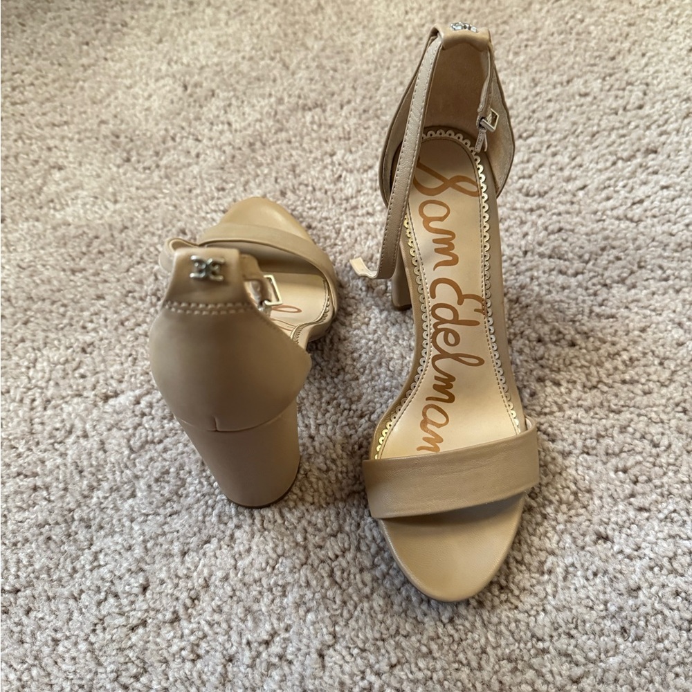 Sam Edelman Tan Heeled Sandals Elegant Design